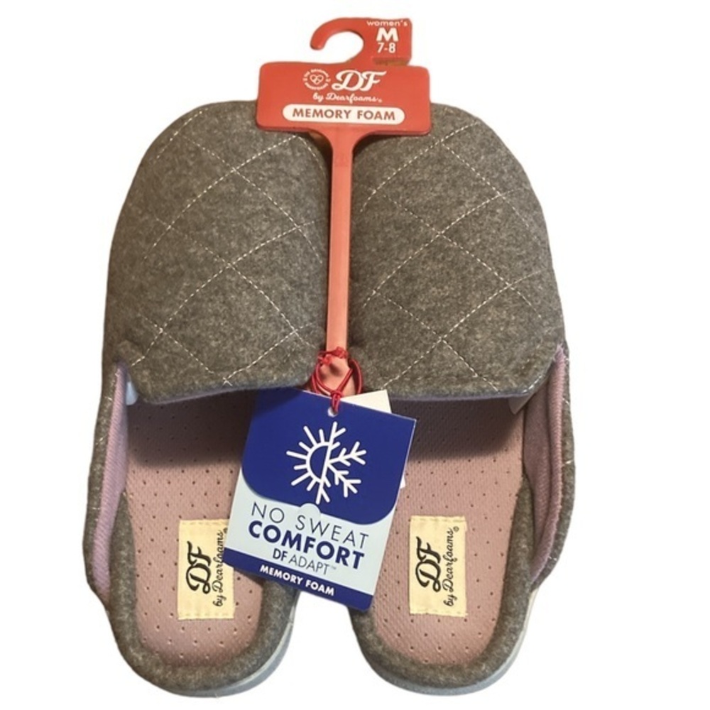 🌸NWT DEARFOAMS Womens Memory Foam Slippers - size Medium 7/8